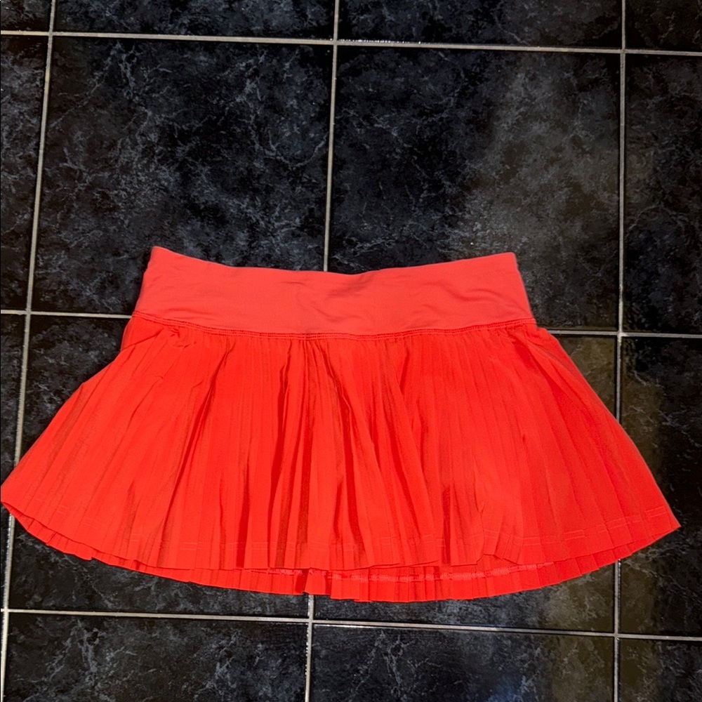 Lululemon Athletica Red Skater Mini Skirt